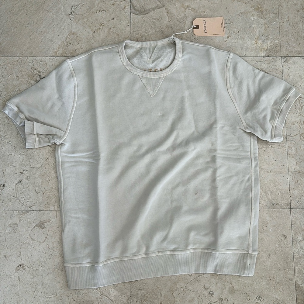 Fortela Cream Cotton Printed Sweatshirt